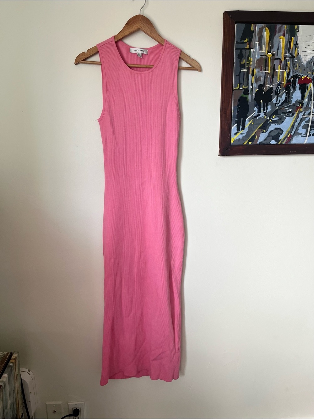 Forever New Sleeveless Maxi Dress in Bright Pink- Size 10